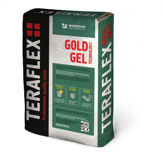 ТЕРАФЛЕКС GOLD GEL гел лепило за камък и облицовки - торба 25 кг