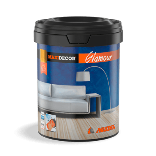 MAXIDECOR® Glamour декоративна мазилка за вътрешни стени – кофа 1л-3л