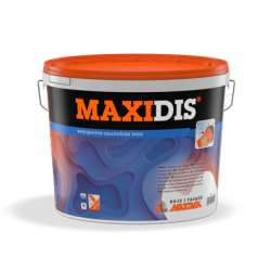 MAXIDIS® водоустойчива боя за вътрешни стени цвят бяло – кофа 0,65л - 15л