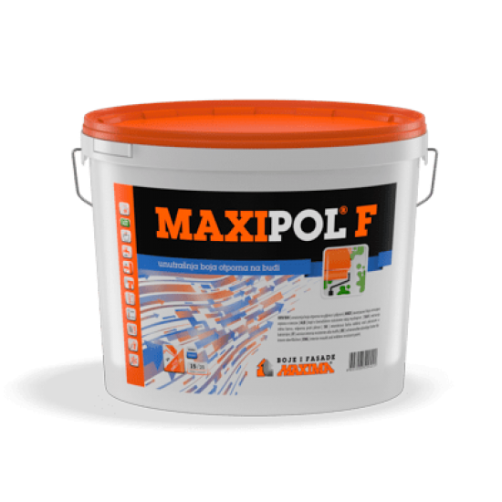 MAXIPOL® F вътрешна боя, устойчива на мухъл и плесен, цвят полярно бяло – кофа 1л-15л