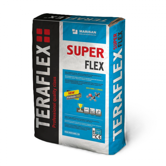 ТЕРАФЛЕКС SUPER FLEX  флексово лепило за плочки -торба 25 кг