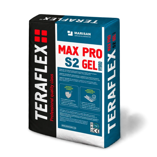 ТЕРАФЛЕКС MAX PRO S2 - супереластично гел лепило за плочки – торба 25 кг