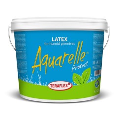 ТЕРАФЛЕКС AQUARELLE PROTECT латекс за влажни помещения, бял мат - кофа 1,0 -  2,5 л