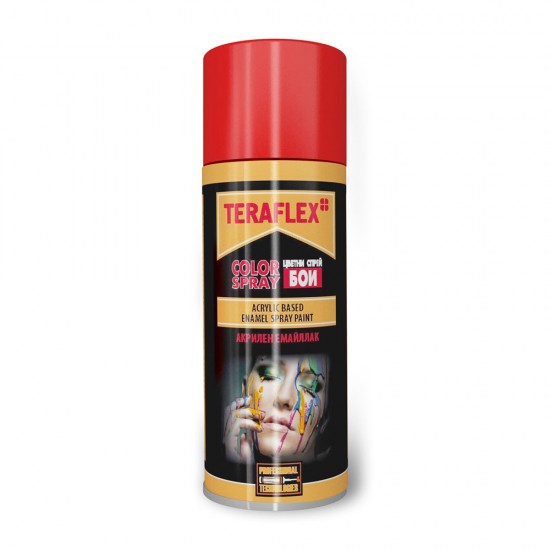 ТЕРАФЛЕКС COLOR SPRAY акрилен спрей- боя цвят червен - 400 мл 
