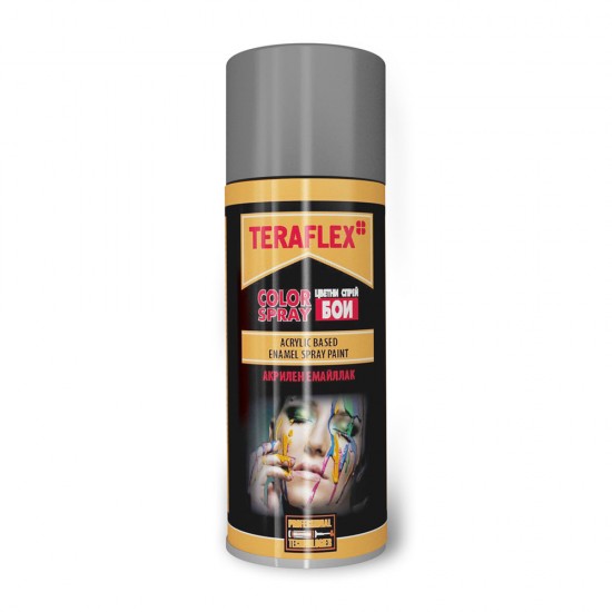 ТЕРАФЛЕКС COLOR SPRAY акрилен спрей- боя цвят сив - 400 мл 
