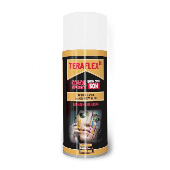 ТЕРАФЛЕКС COLOR SPRAY акрилен спрей - боя цвят бял мат - 400 мл