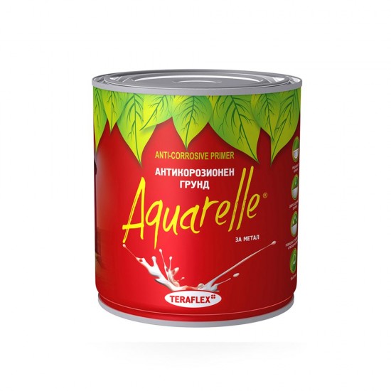ТЕРАФЛЕКС AQUARELLE, антикорозионен грунд (сив)|мет. кофа 15 л