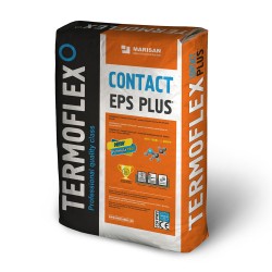 ТЕРМОФЛЕКС CONTACT - бяло лепило-шпакловка за EPS, с фибри торба 25 кг