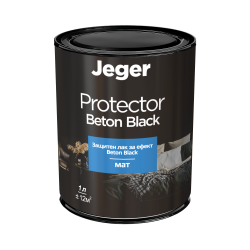 Jeger Protector Beton Black Матов защитен лак за декоративен ефект Jeger Beton Black