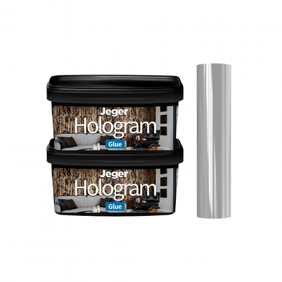 Jeger Hologram Комплект (метално фолио + лепило) за декоративни ефекти Jeger Hologram Black