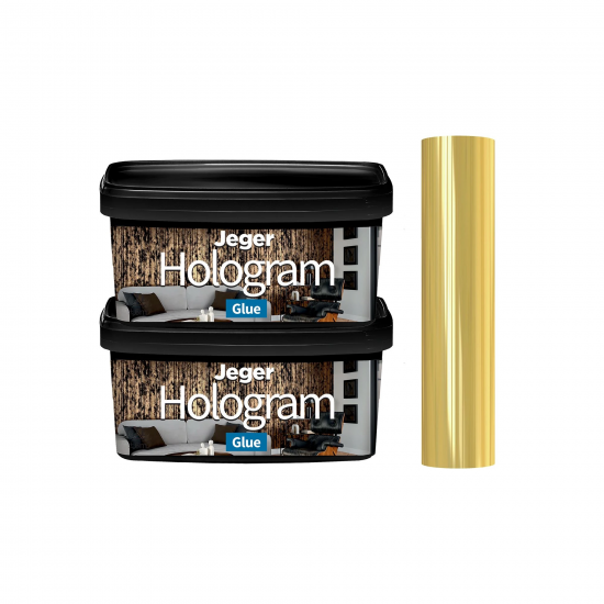 Jeger Hologram Комплект (метално фолио + лепило) за декоративни ефекти Jeger Hologram Black