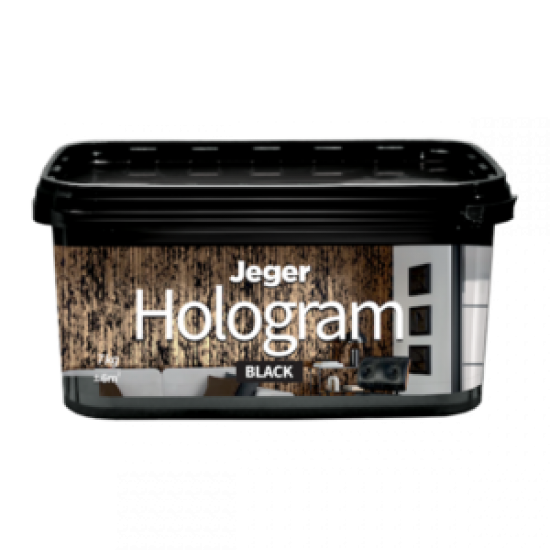 Jeger Hologram Black  Декоративен златен, сребърен, или меден ефект за стени, създаден от метализиращото фолио